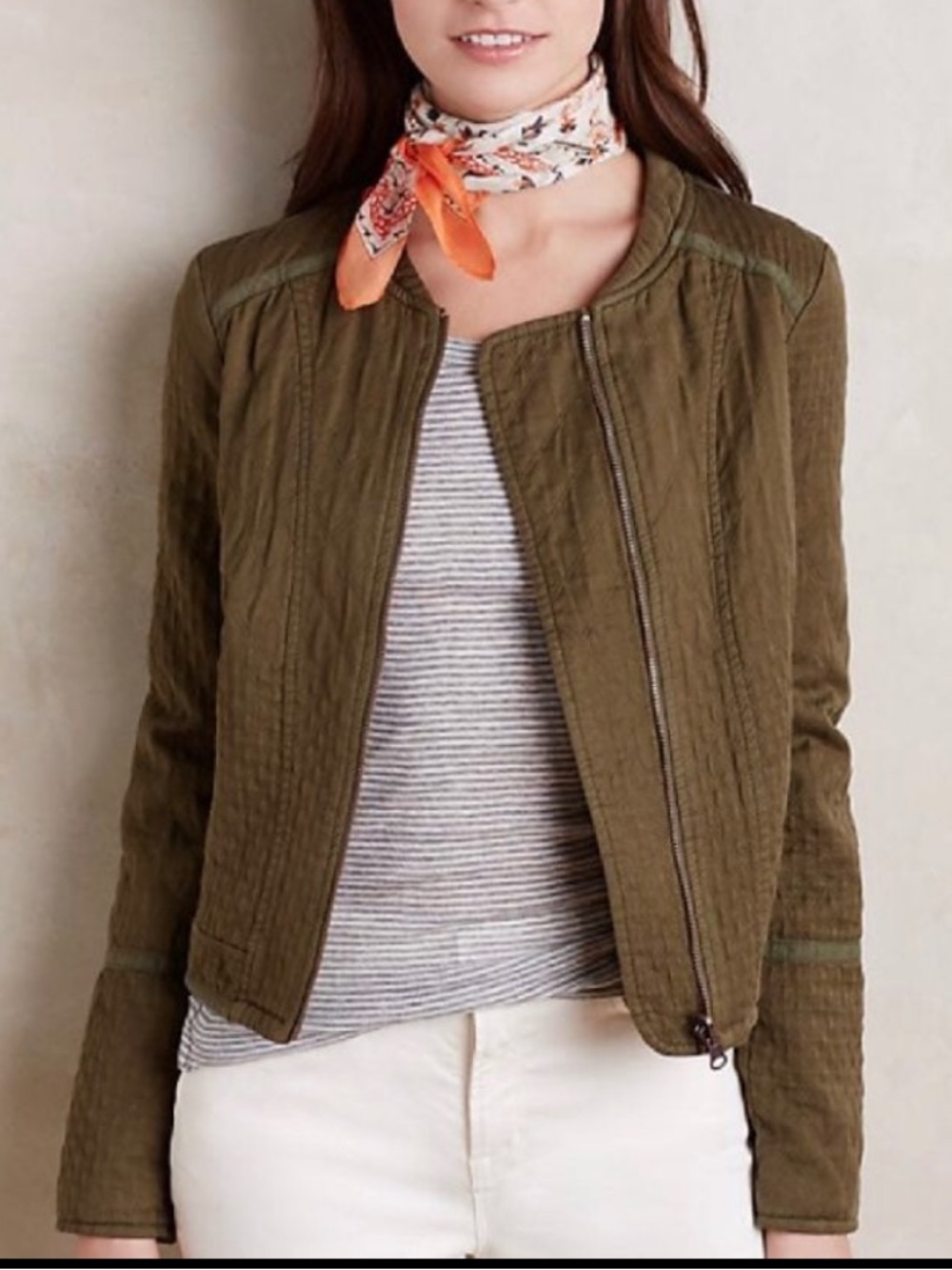 Anthropologie Hei Hei Quilted Utility Riding Jacket